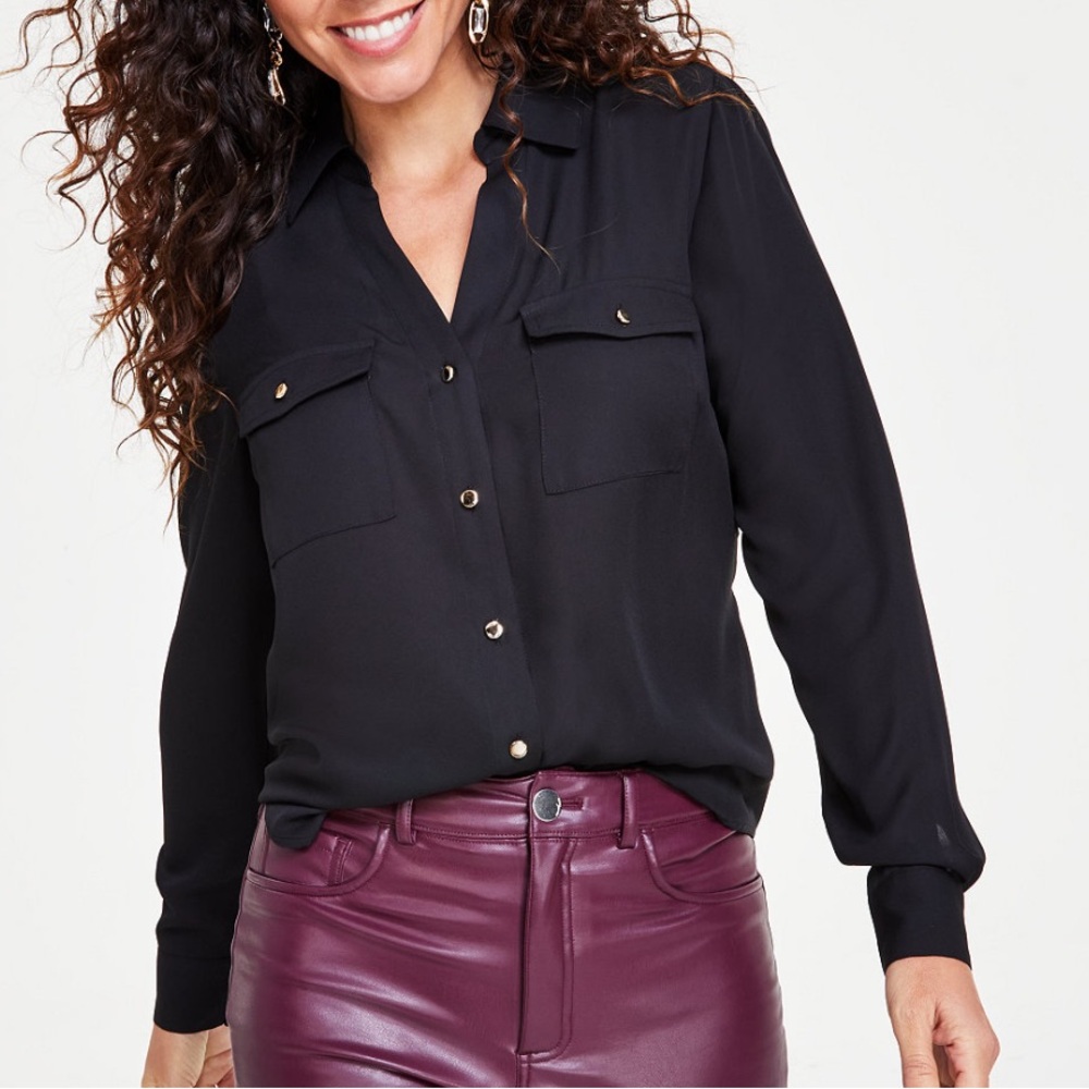 I.N.C. International Concepts- NWT ❤️ Black Button Down Shirt